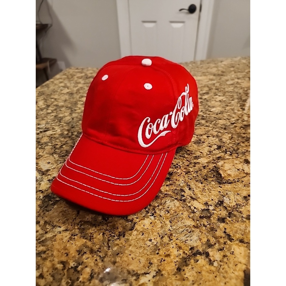 Coca Cola Hat Coke Soft Drink Soda Spell Out Script Logo K-Products Baseball Cap